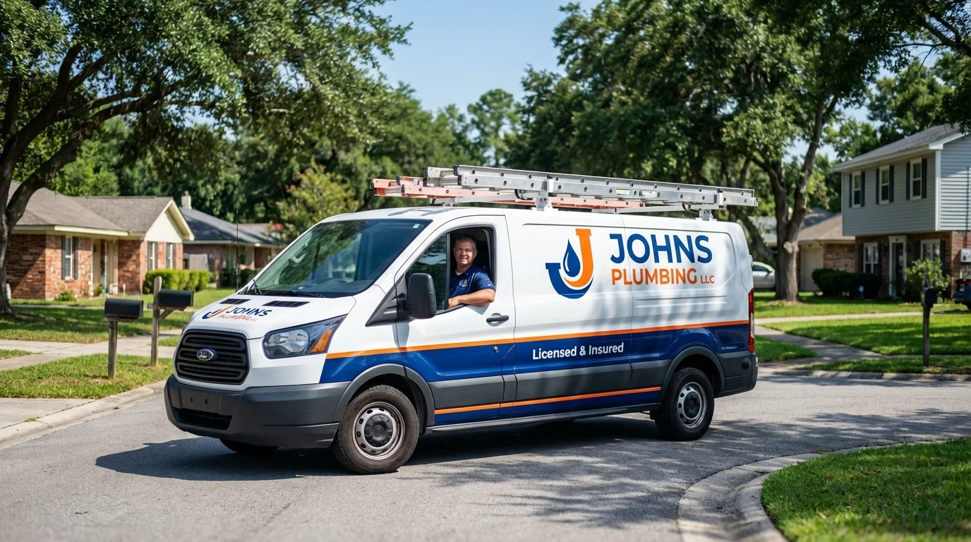 Johns Plumbing LLC service van in West Wendover, NV
