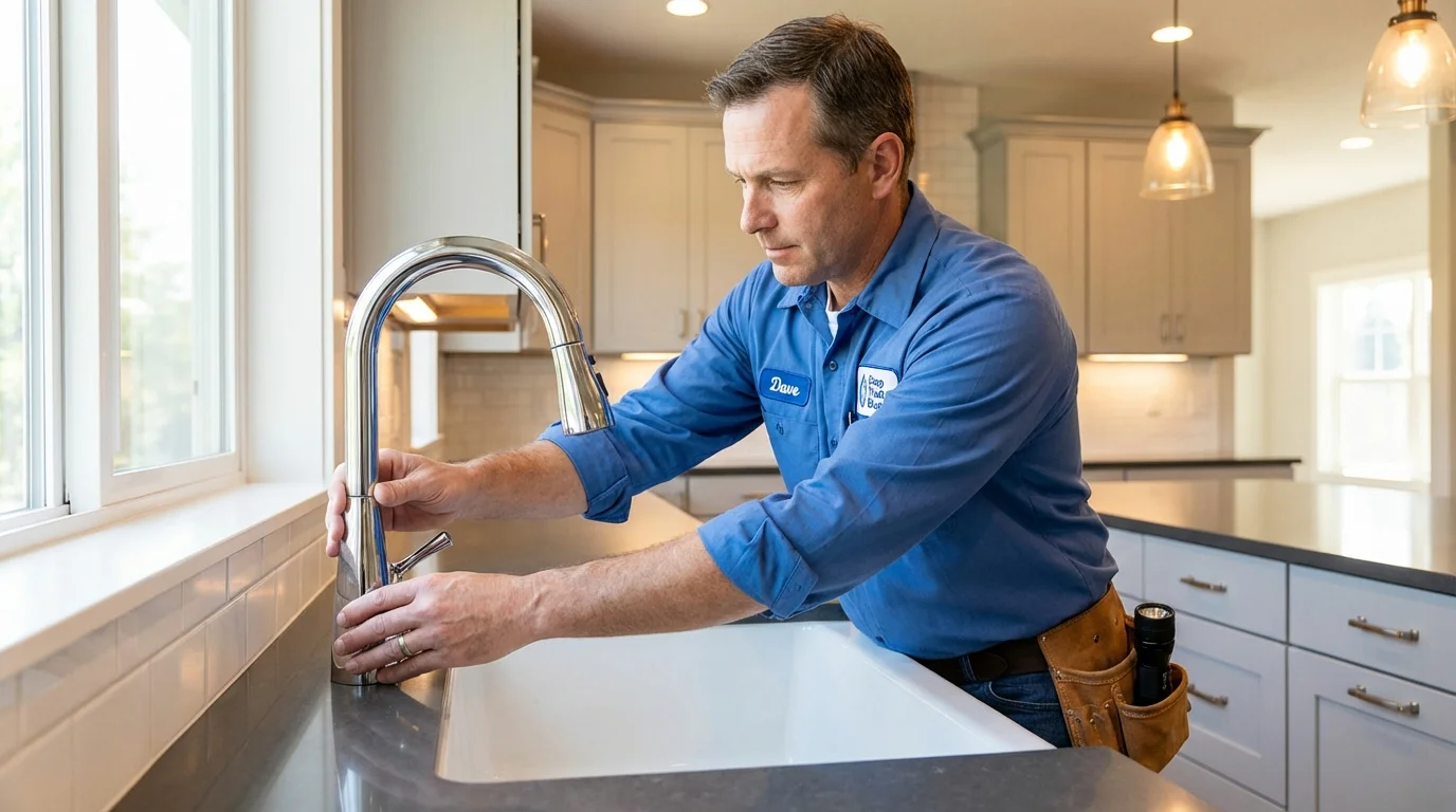Kitchen faucet installation by Johns Plumbing LLC in West Wendover